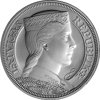 5-lats Silver Collector Coin